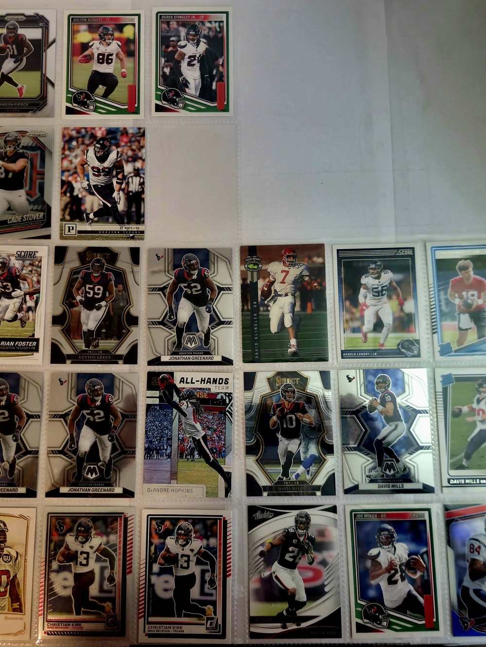 23 Houston Texans Football Card Lot Prizm RC Rookies Watt Pierce